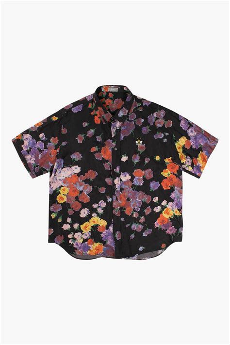 bouquet de fleurs dior shirt|Dior 'Bouquet De Fleurs Dior' Black Silk Print Shirt .